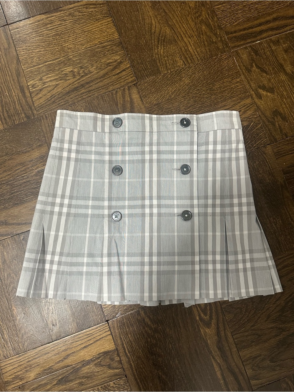 Burberry Plaid Pleated Mini Skirt